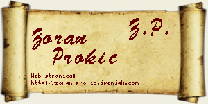 Zoran Prokić vizit kartica